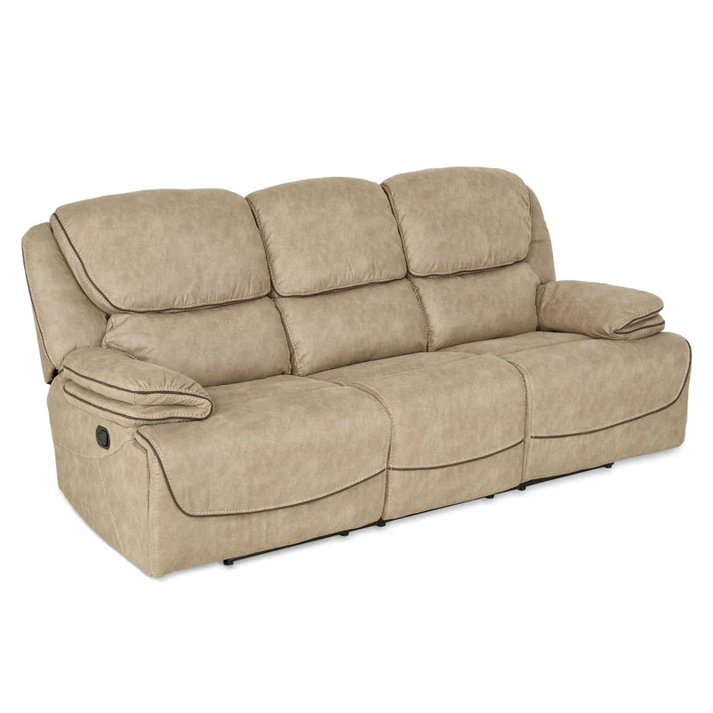 JAMISON Canapea 3 locuri, 2 reclinere manuale, stofă - Articol resigilat